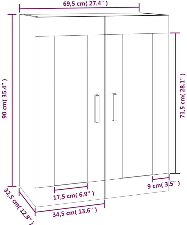 Image du produit VidaXL Laurette (69.5 x 32.5 x 90 cm)