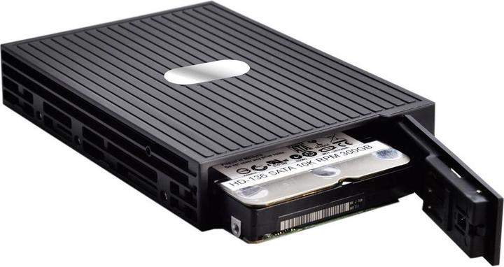 Actual product image Joujye ST-1111SS SATA mobile rack 8.9cm 3.5inch black for 6.4cm 2.5inch HDD SATA SAS