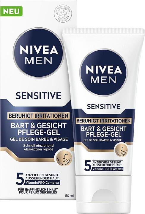 Produktbild NIVEA Sensitive Bart & Gesicht Pflege-Gel (50 ml)