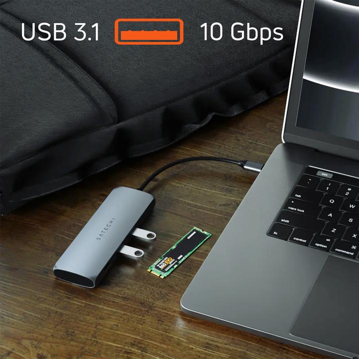 Actual product image Satechi Hybrid Multiport (USB-C, 7 Ports)