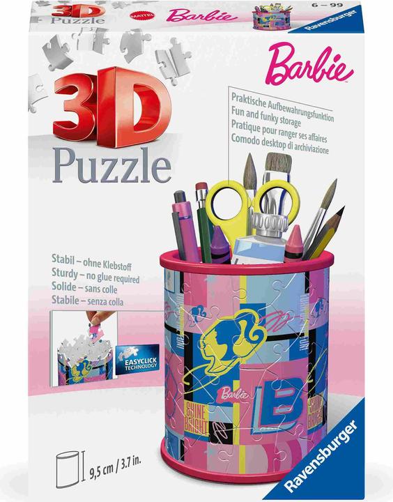 Image du produit Ravensburger 3D Puzzle 11585 - Utensilo Barbie - Porte-stylo pour les fans de Barbie de 6 ans et plus (54 pièces)