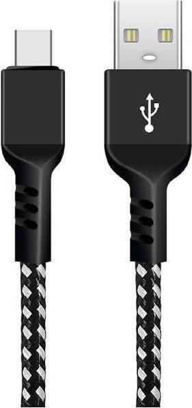 Produktbild Maclean MCE482 - USB C Kabel, unterstützt Fast Charge, Datenübertragung, 2,4A, 5V/2,4A, schwarz, Län (2 m, USB 2.0)