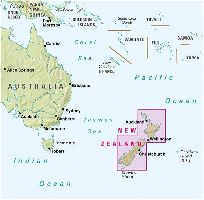 Actual product image Map New Zealand