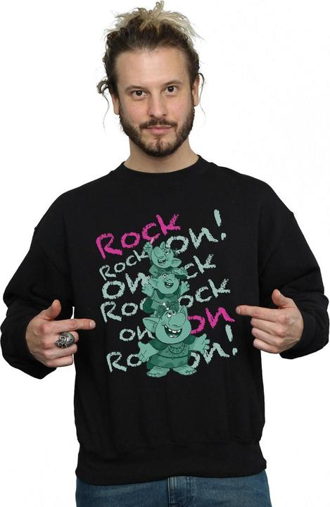 Actual product image Disney Mens Frozen Trolls Rock On Sweatshirt (S)