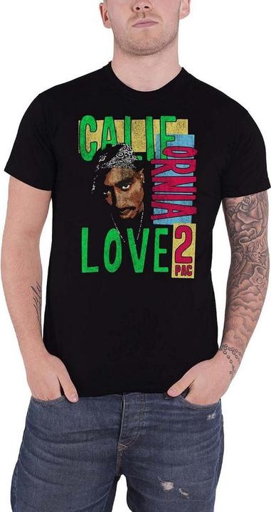 Actual product image Tupac Shakur Unisex Adult California Love T-Shirt (L)