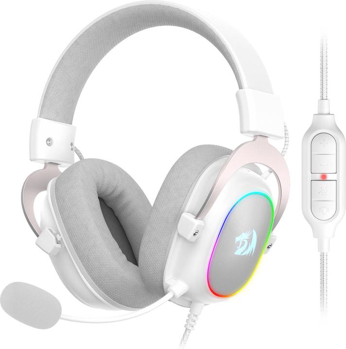 Produktbild Redragon Słuchawki H510 Zeus-X RGB Białe (H510W-RGB) (Kabelgebunden)