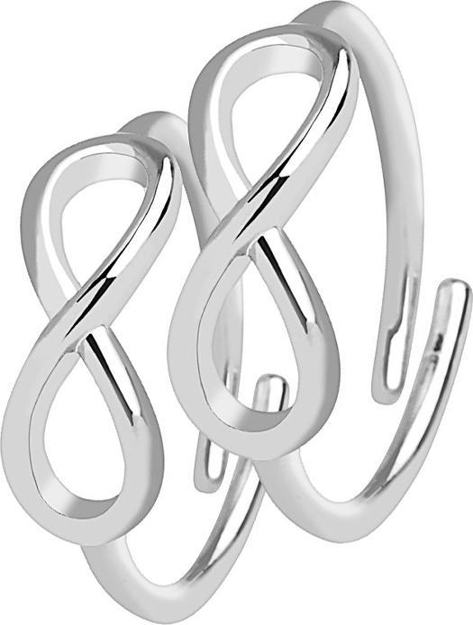 Actual product image Star Piercing Ring set silver infinity (Brass)