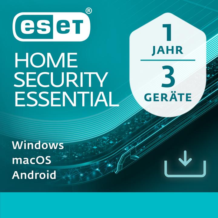 Actual product image ESET Home Security Essential 3U1Y Download Code (1 User, 3 Devices/Users, 12 months)