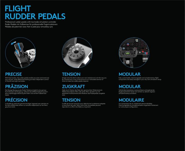 Image du produit Logitech G Saitek Pro Flight Rudder Pedals (PC)