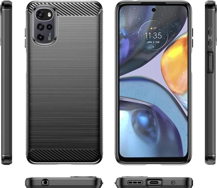 Actual product image Screenguard Motorola Moto G22 Cover Carbon Brushed Soft TPU (Motorola Moto G22)