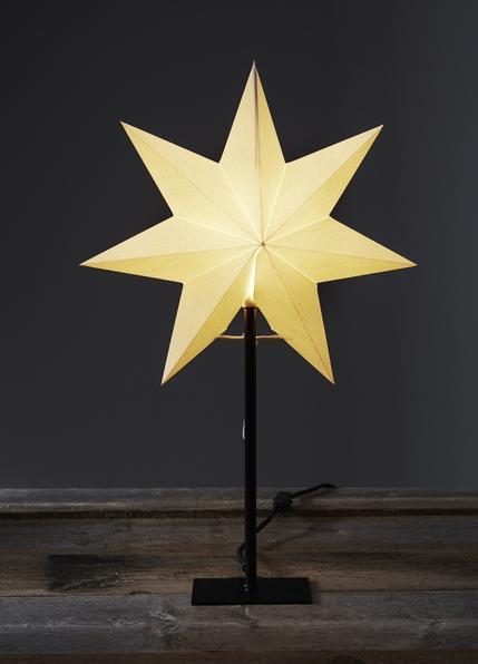 Produktbild Star Trading Papierstern on base FROZEN weiss 34x55cm 1 LED E14