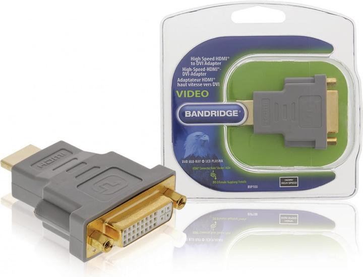 Actual product image Bandridge BLUE DVI - HDMI Adapter (DVI, HDMI, 11.50 cm)