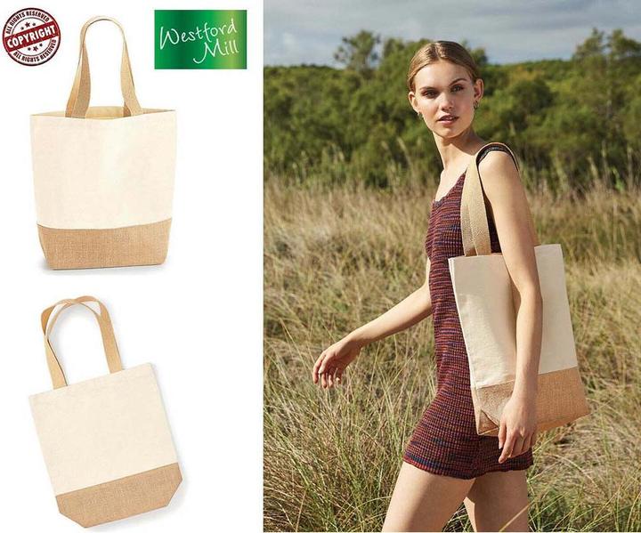 Produktbild Westford Mill Einkaufsnetz Jute Base Canvas (13 l)