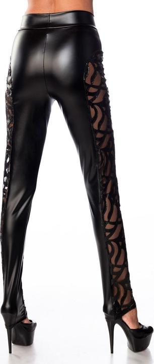 Actual product image Saresia Semi-sheer leggings with a floral pattern (S)