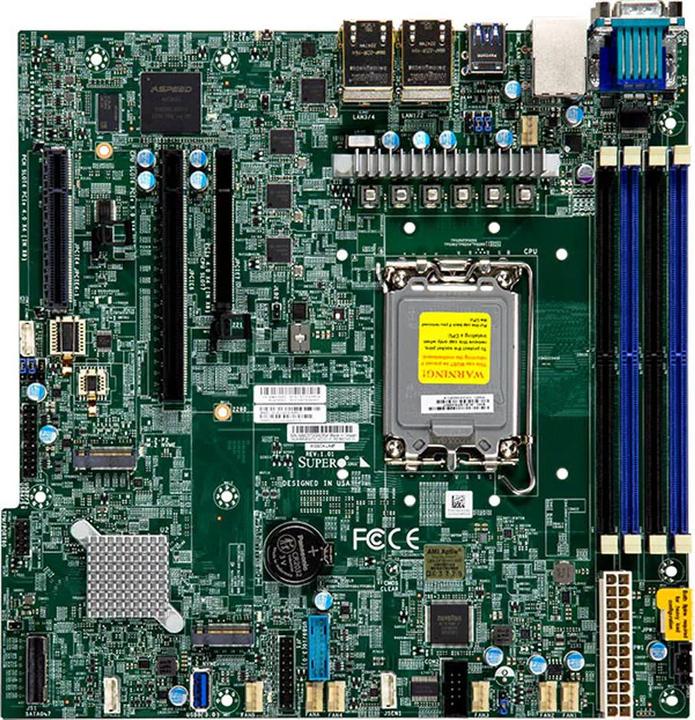 Produktbild Supermicro Mainboard X13SCH-LN4F micro-ATX Sockel 1700 DDR5-only Bulk (LGA 1700, mATX)
