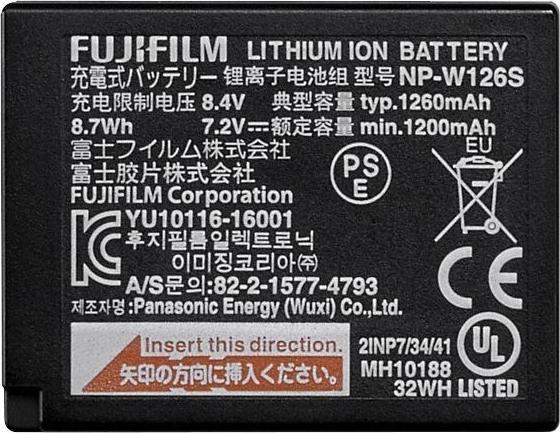 Immagine prodotto Fujifilm Batteria NP-W126S (Accumulatore di carica elettrica)