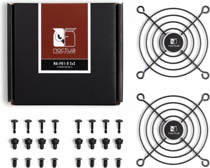 Actual product image Noctua NA-FG1-8 Sx2 fan grille, 80 mm - black