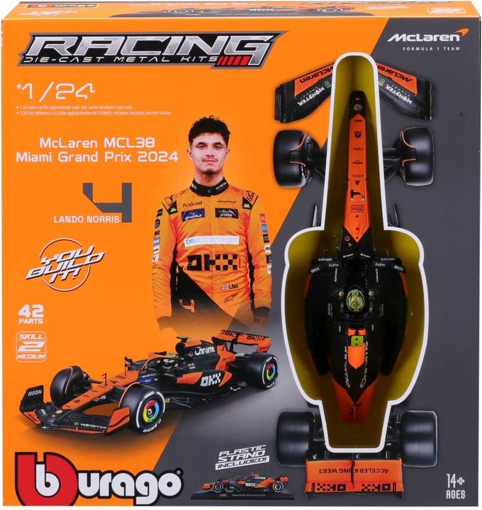 Immagine prodotto Bburago McLaren F1 MCL38 1/24 Kit Norris 2024