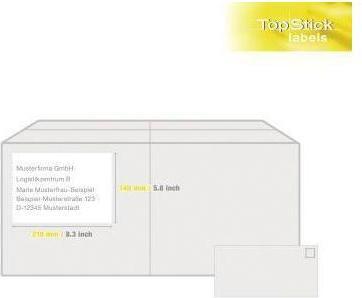 Actual product image TopStick Universal labels