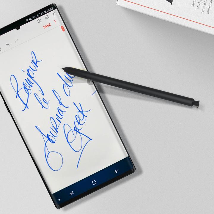 Produktbild Avizar Galaxy Note 10 / Note 10 Plus Touchscreen Stift, feine Spitze, 11cm – Schwarz