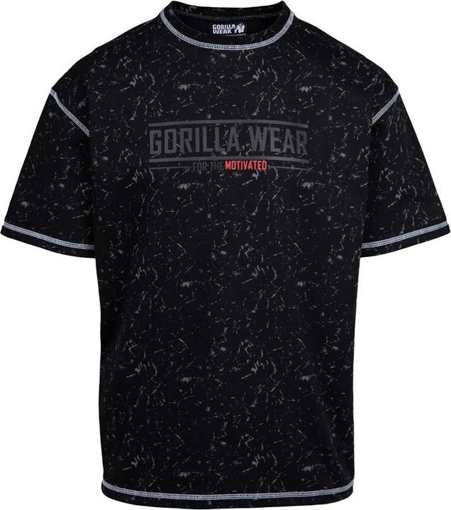 Gorilla Wear Saginaw Oversized T-Shirt - Schwarz Meliert (M)