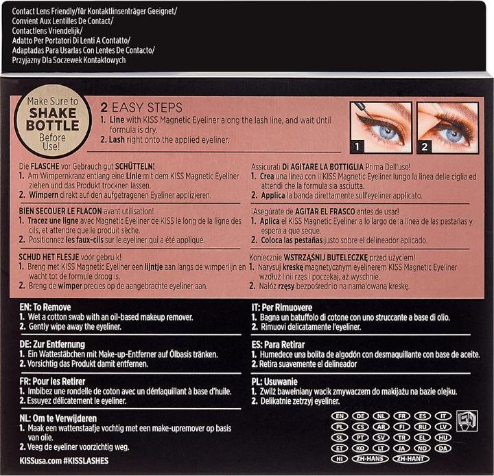 KISS My Face - Magnetic Lashes Double Strength - Cils magnétiques 01 Charm (Cils artificiels)
