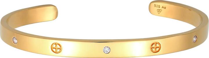Produktbild Elli PREMIUM Armband Geo Bangle Kreuz Minimal Zirkonia 925 Silber (16 cm, 925er Sterling Silber, Zirkonia)