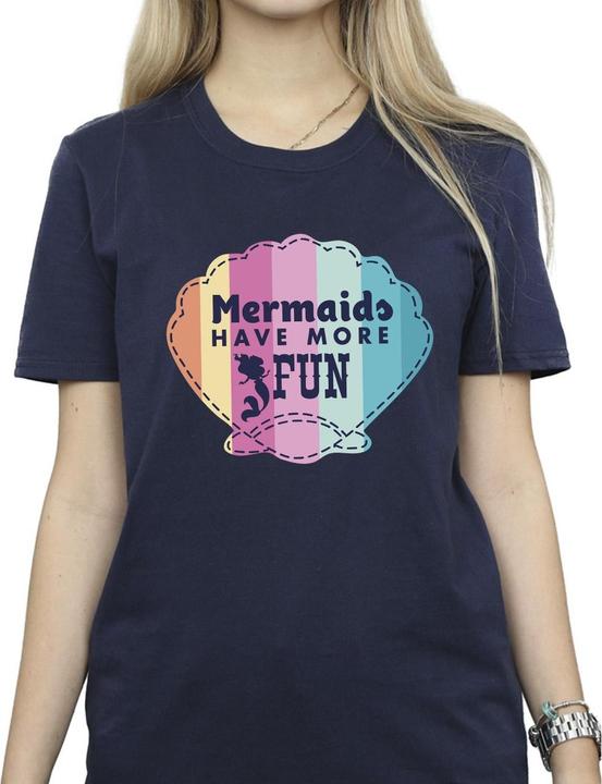 Actual product image Disney Womens/Ladies The Little Mermaid Fun Cotton Boyfriend T-Shirt (M)