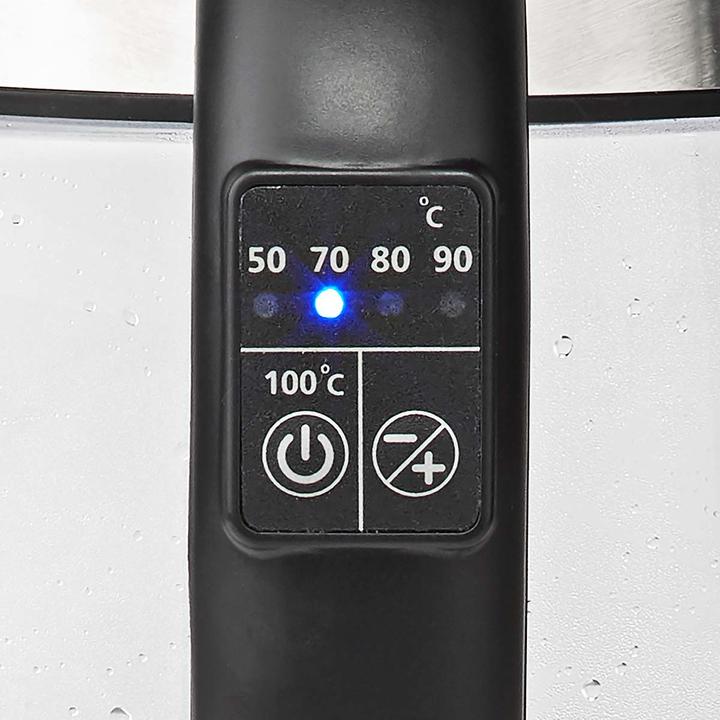 Produktbild Nedis Wasserkocher - Glasgehäuse - Temperaturanzeige - Variable Temperaturen (60, 70, 80, 90, 100 (1.70 l, EU-Stecker)