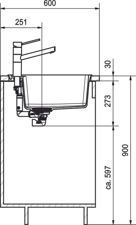 Produktbild Franke Maris MRG 610-52 (Aufsatzspülbecken, 52 cm, 51 cm)