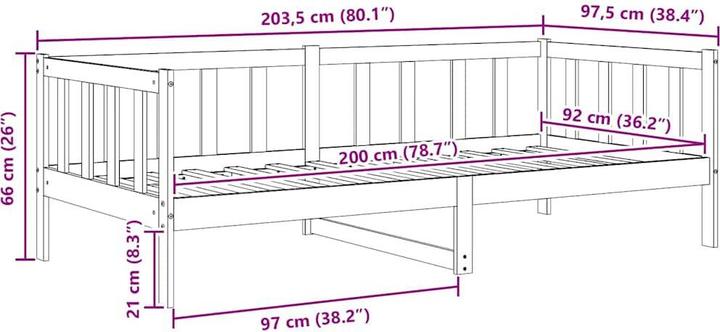 Actual product image VidaXL Lidiya (90 x 200 cm)