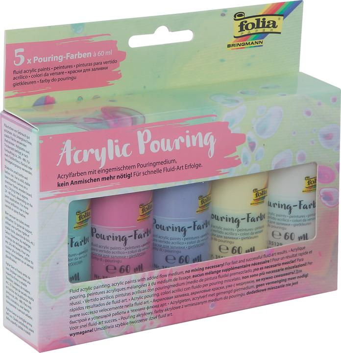 Image du produit Folia Peinture acrylique à l'eau "PASTELL", couleurs assorties (Pastel)