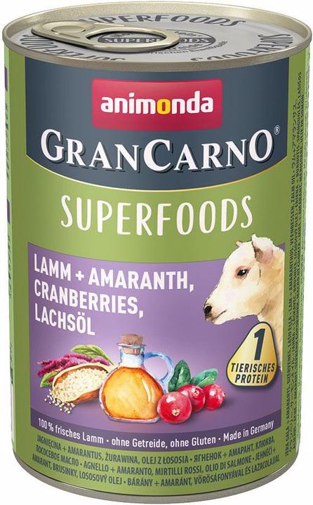 Produktbild animonda GranCarno SUPERFOODS Lamm (Adult, 1 Stk., 400 g)