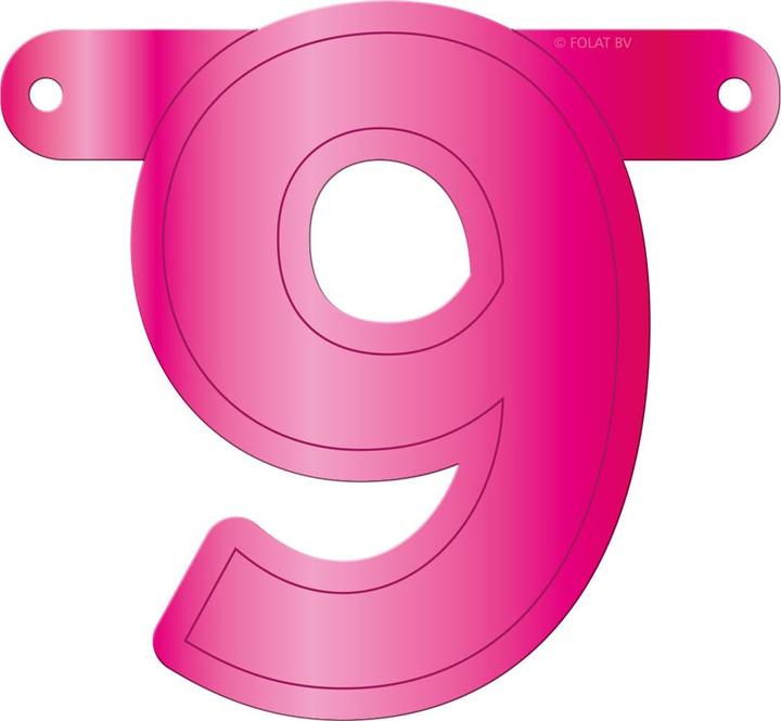 Actual product image Folat Banner 9 letters magenta