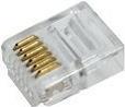 Image du produit LogiLink Connecteur RJ12 pour câble plat, non blindé Connecteur modulaire 6P6C pour câble plat, contour doré