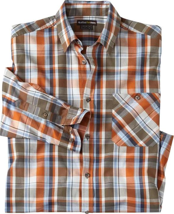 Actual product image Atlas For Men Mens Checked Poplin Shirt (M)