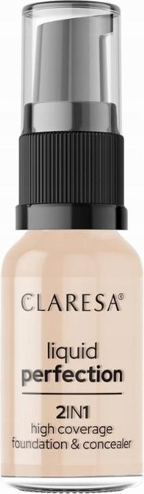 Produktbild Claresa Liquid Perfection 2In1 Concealer & Foundation With Matte Finish In Liquid 102 Warm Medium (102 Warm Medium)