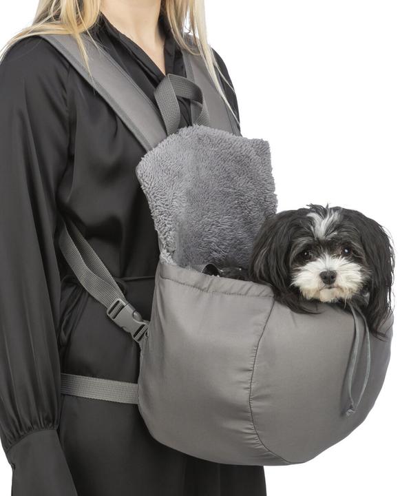 Actual product image Trixie Molly Front Bag, 25 × 38 × 17 cm, Grey (Dog, Reflectors)