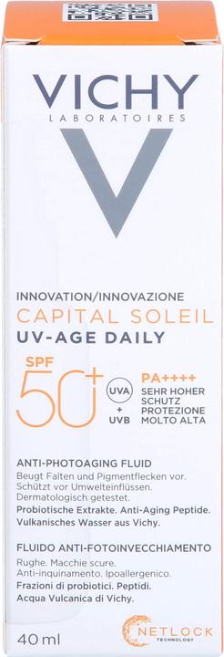 Image du produit Vichy Capital Soleil fluide UV-AGE 40ml (Crème solaire visage, SPF 50+, 40 ml, 65 g)