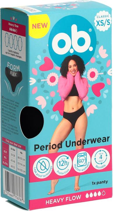 Actual product image o.b. Period panties (XS, S)