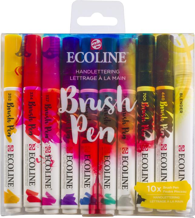 Actual product image Talens Ecoline Brush Pen Set (Multicoloured, Red, 10 x)