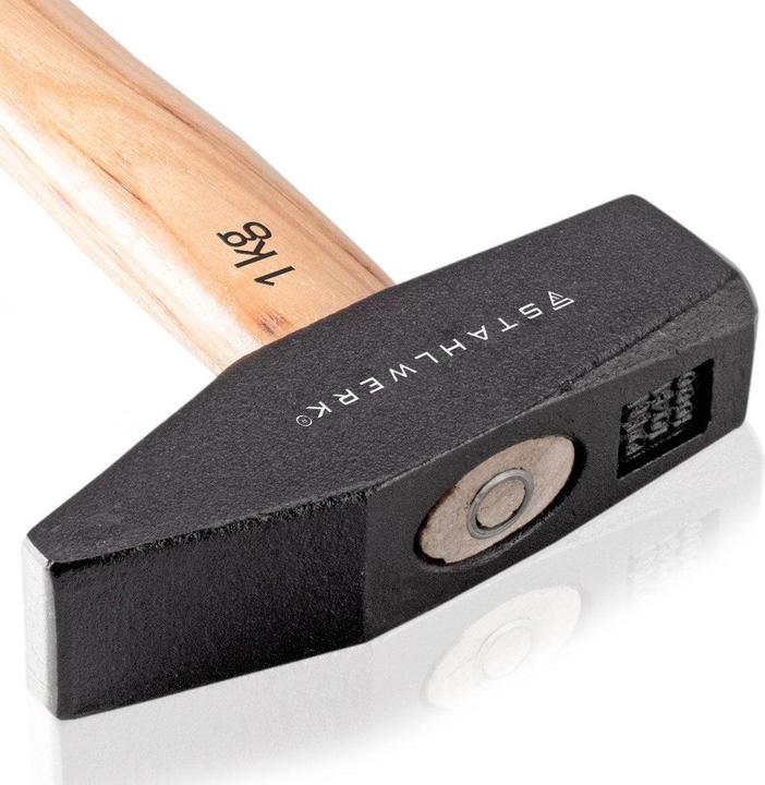 Actual product image Stahlwerk Hammer Locksmith's hammer 1,000 g robust steel head, hickory handle (1000 g)