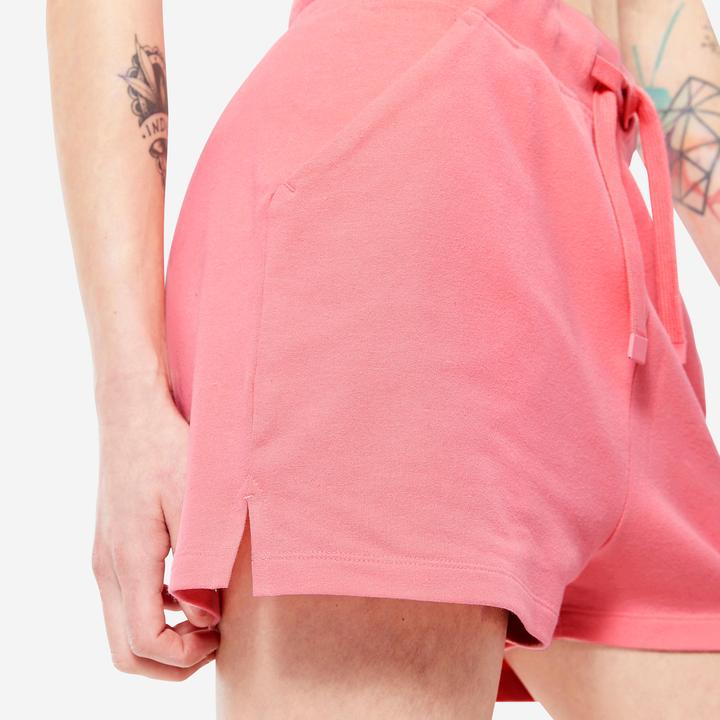 Produktbild Domyos Shorts Damen Baumwolle mit Tasche - 520 rosa (XL)