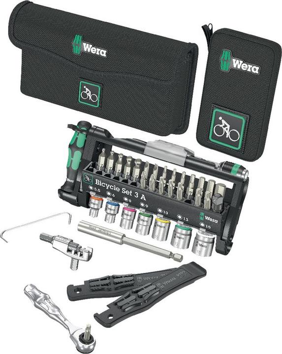 Actual product image Wera Bicycle Set 3 A (TX20x25, TX30x25, TORX25X25, PH2X 25mm, 4.0x25, TX10x25, T27x25mm, 851/1 Z PH: 1 x PH 1x25, TX15x25)