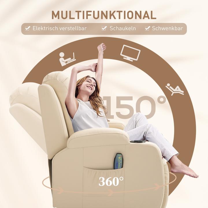 Produktbild Homcom Massagesessel mit Wippfunktion und Wärmefunktion