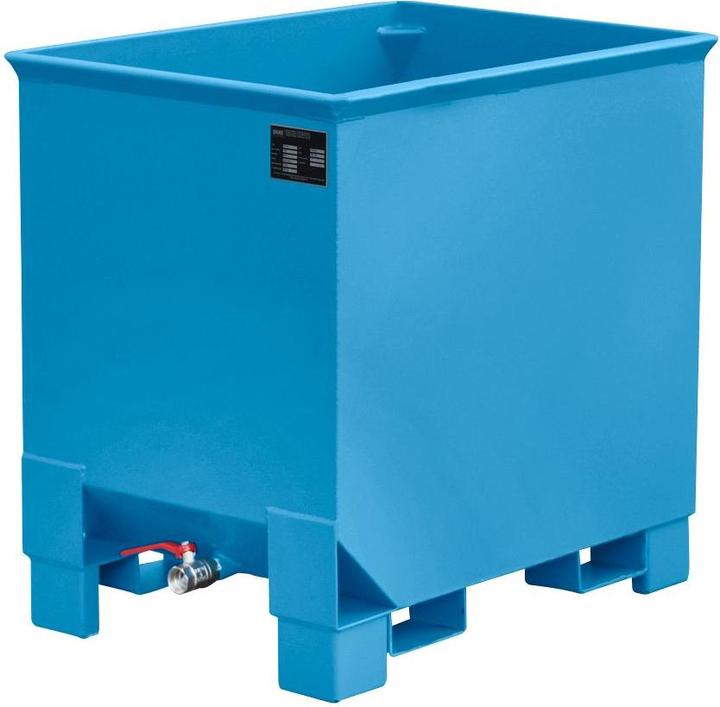 eurokraft pro CS metal swarf collection container for tugger trains, LxWxH 620 x 840 x 800 mm