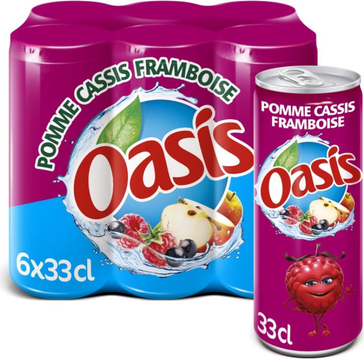 Oasis fruits des bois, pomme, cassis (6 x 33 cl)
