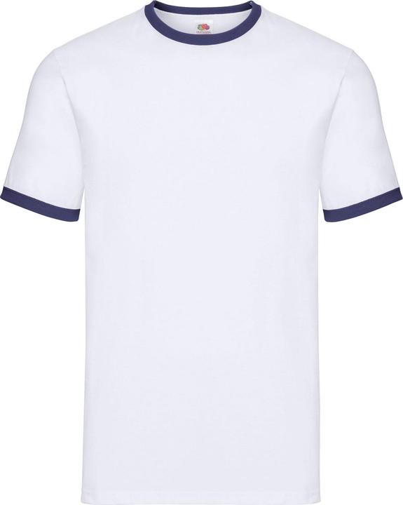 Actual product image Fruit of the Loom Mens Contrast Ringer T-Shirt (XL)