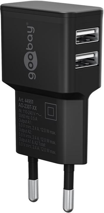 Image du produit Goobay Double chargeur USB A (12 W)