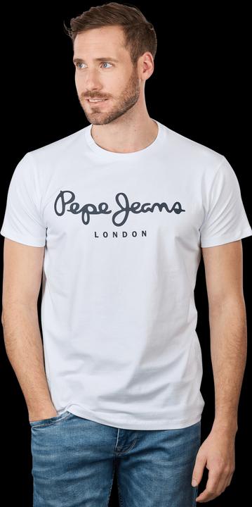 Pepe Jeans Print Logo T-Shirt Short Sleeve White (XXL)